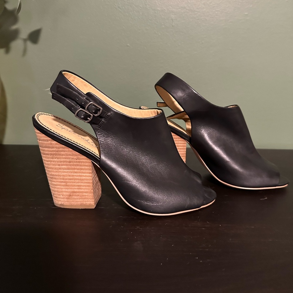 Black Peep Toe Booties